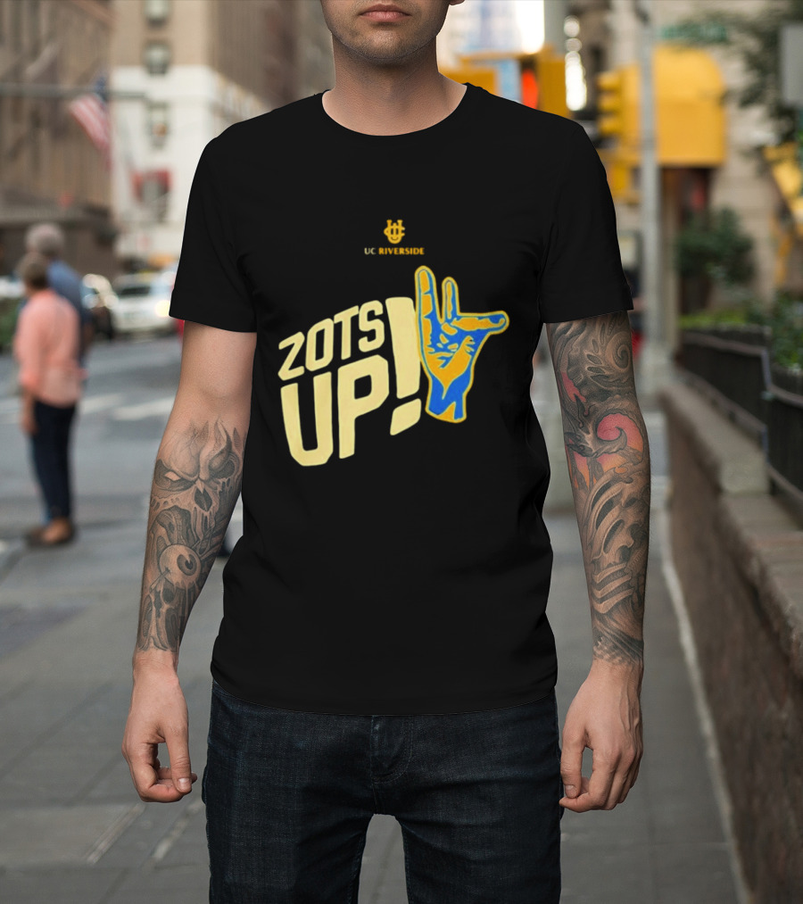 UC Riverside Zot Hand Sign Zots Up T-Shirt