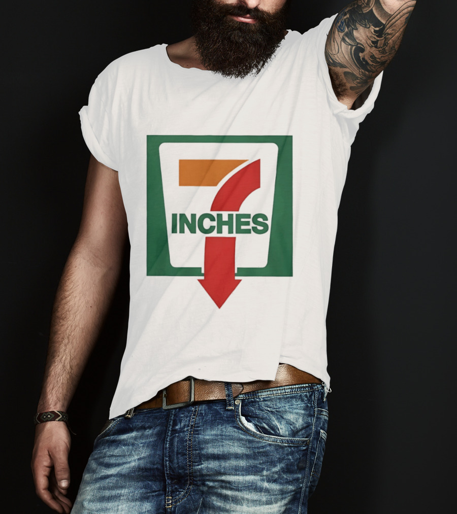 7 Inches Down Arrow Logo In Green And Red T-Shirt