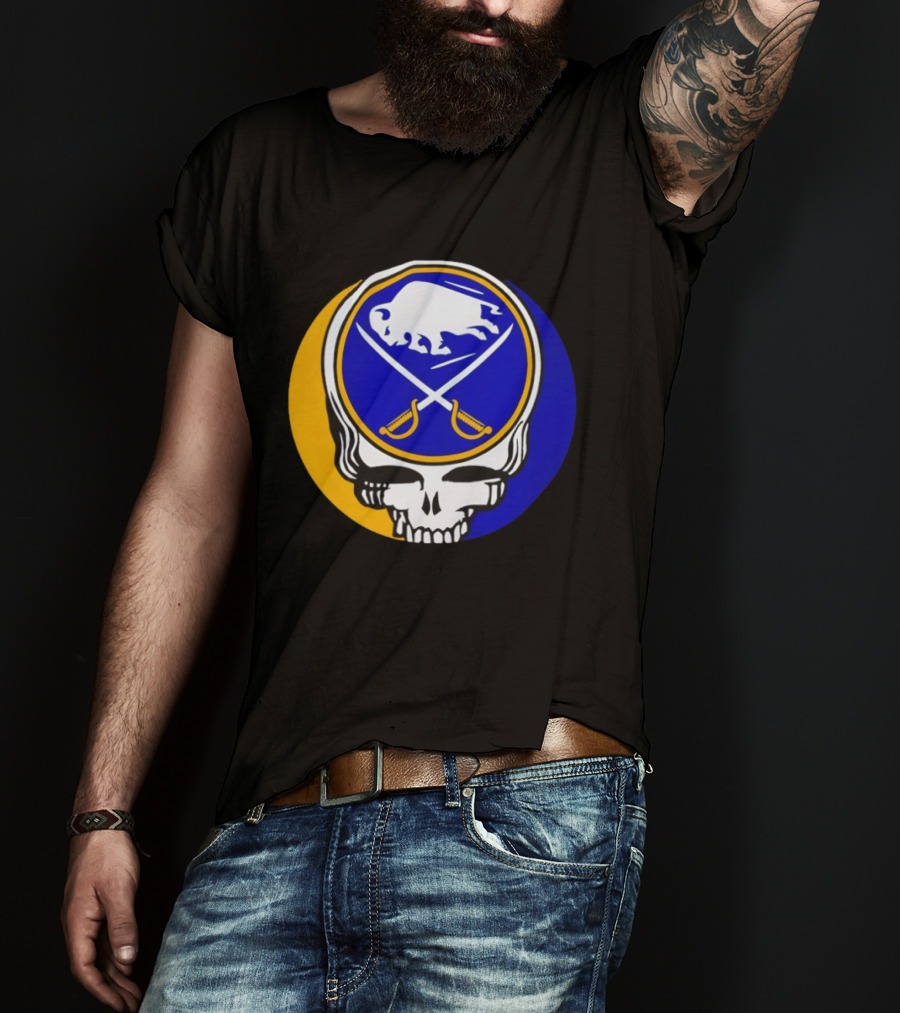 Buffalo Sabres Grateful Dead Steal Your Face Hockey 2026 Collaboration T-Shirt