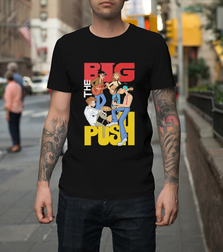 The Big Push Band Colorful Animation With Musical Instruments T-Shirt