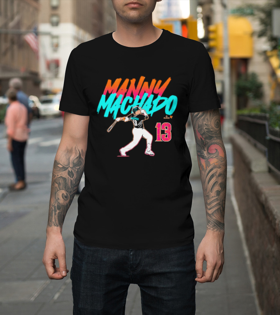 Manny Machado 13 Slugger Swing City Edition T-Shirt