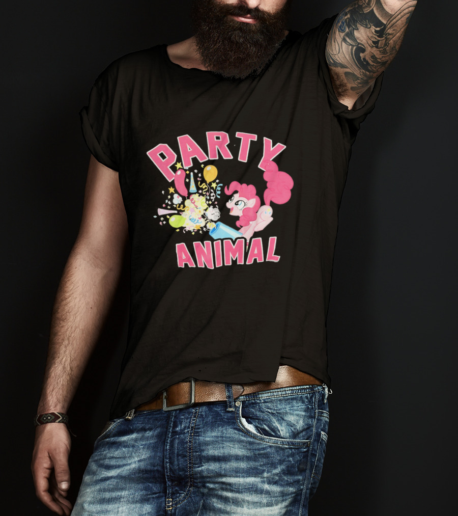 My Little Pony Party Animal Pinkie Pie Celebration Balloons Confetti T-Shirt