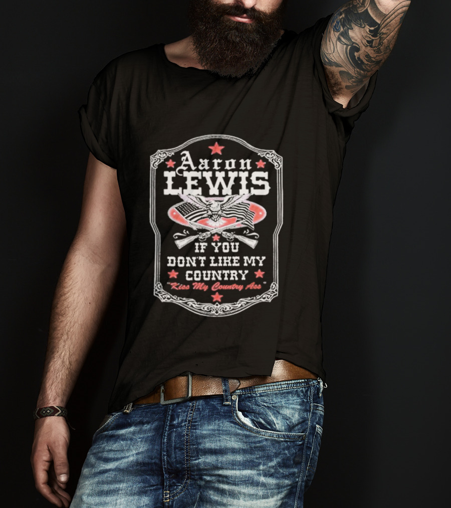 Aaron Lewis If You Don't Like My Country Leave Guitar Wings T-Shirt