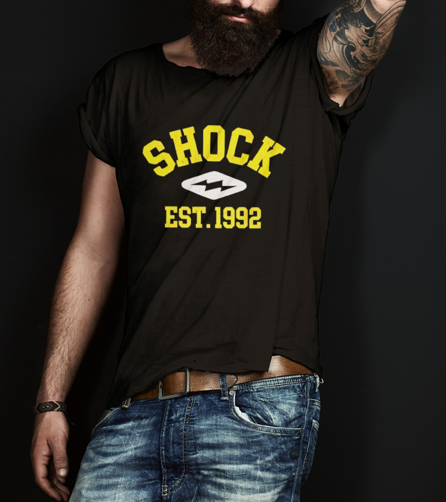 Marcus Fakatou Shock Est 1992 Electric T-Shirt
