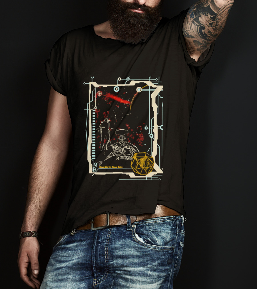 Project Hail Mary Rocky Grace Save Earth Save Erid Retro Sci Fi Circuitry T-Shirt