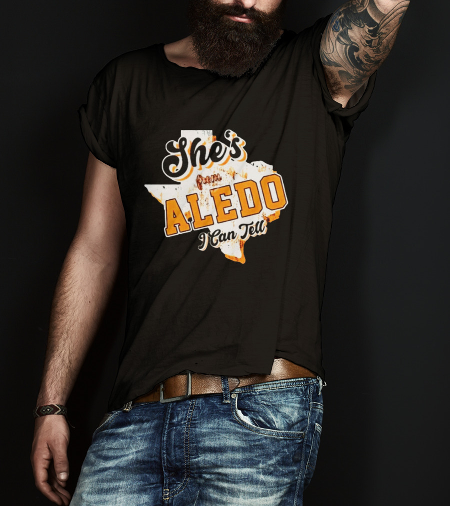 She's From Aledo I Can Tell Texas Map T-Shirt