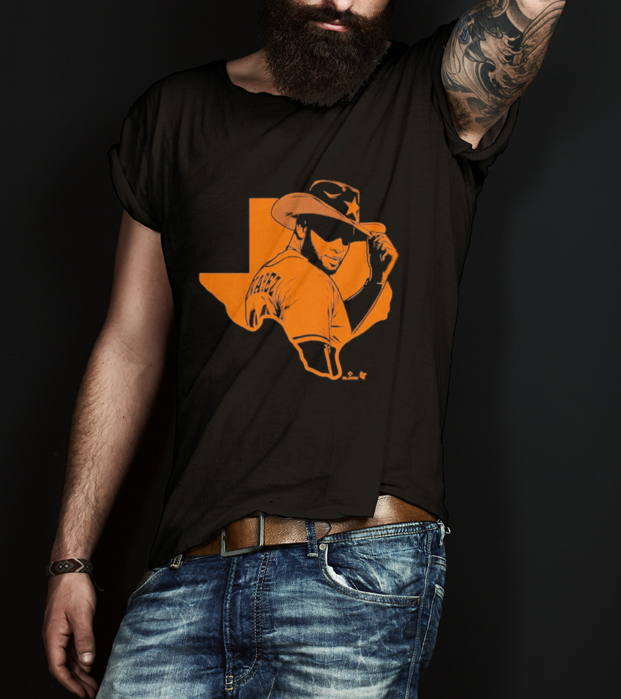 Yordan Alvarez Texas Cowboy Silhouette Hat T-Shirt