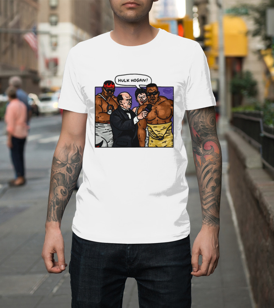 Culture Kings WWE Hulk Hogan Wrestlers Cartoon Interview Scene T-Shirt
