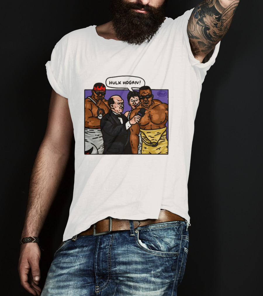 Culture Kings WWE Hulk Hogan Wrestlers Cartoon Interview Scene T-Shirt
