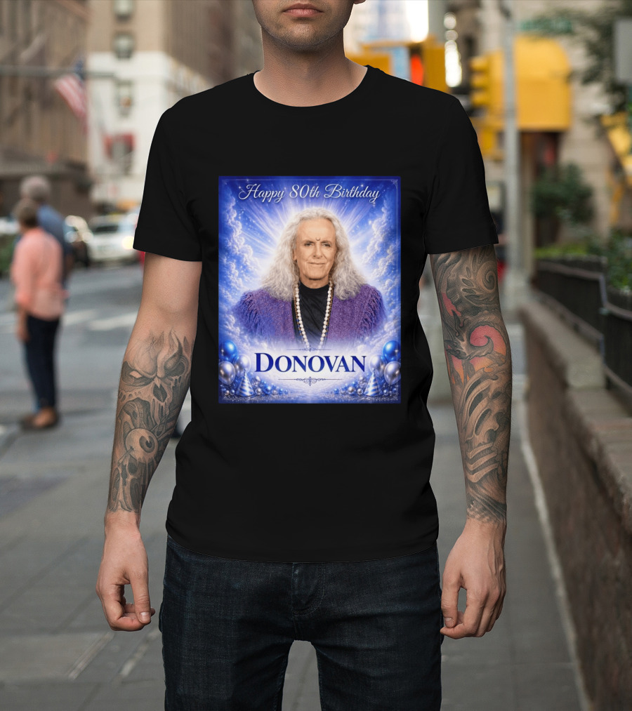 Happy 80th Birthday Donovan Celebration T-Shirt