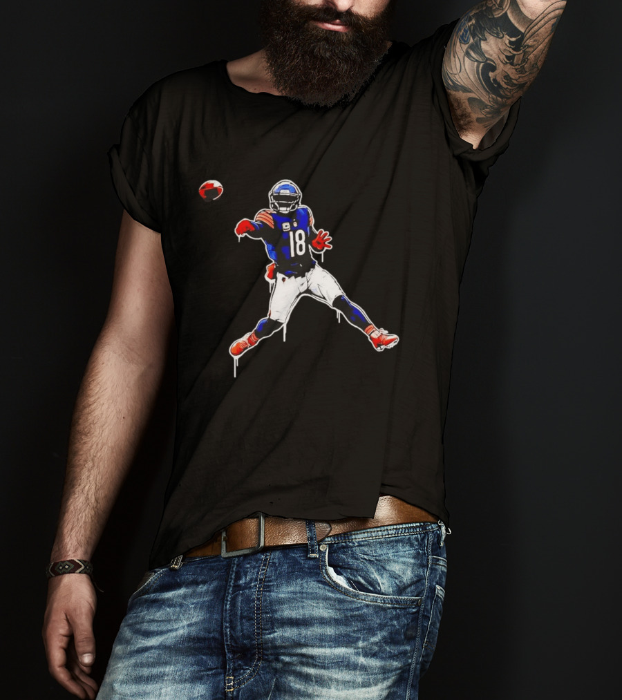 Caleb Williams Just Throw It 18 Chicago Bears Football T-Shirt