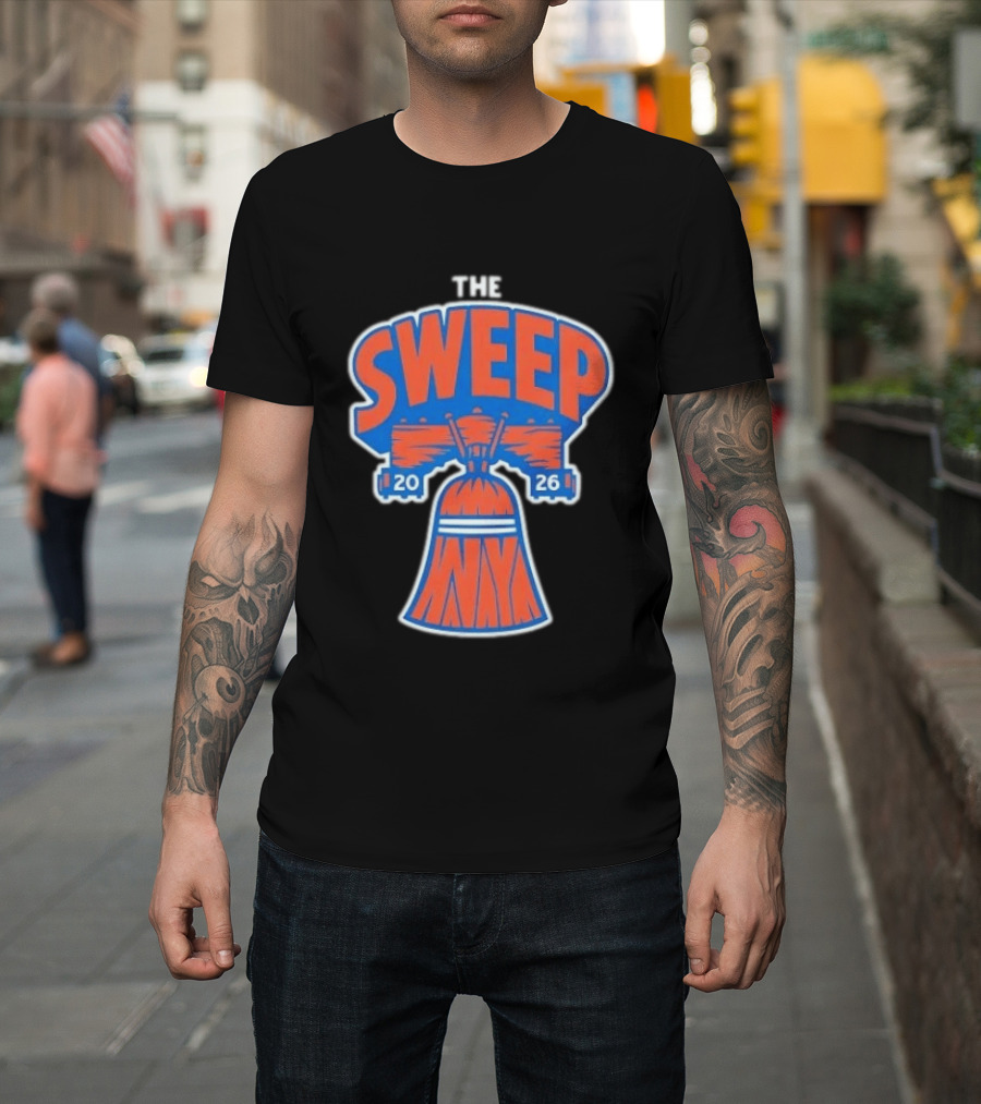 New York Knicks The Sweep 2026 Liberty Bell Motif T-Shirt