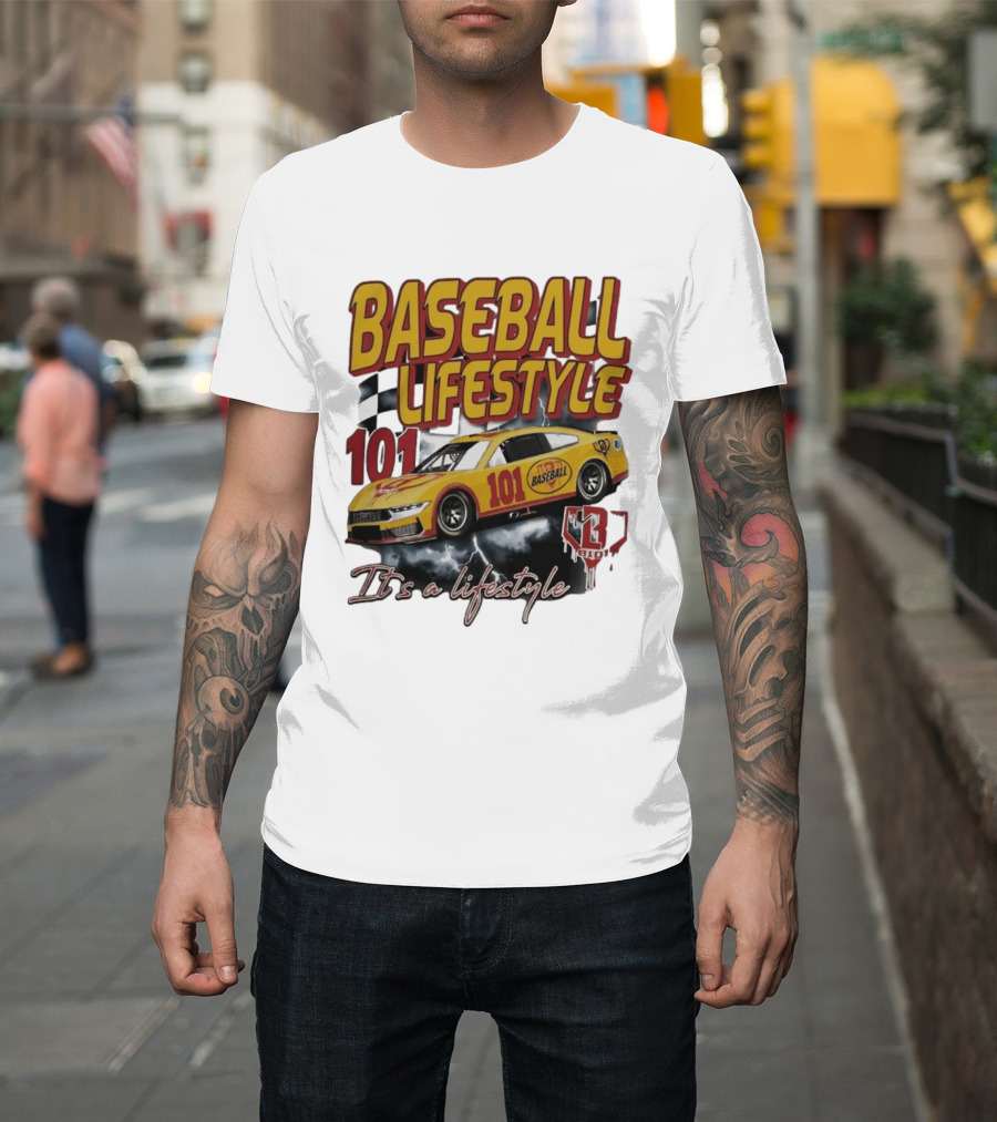 Baseball Lifestyle 101 Racing Car It's A Lifestyle 43RPM T-Shirt