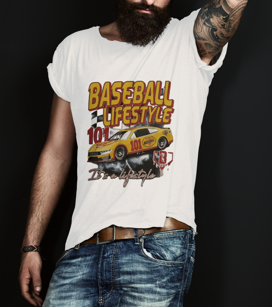 Baseball Lifestyle 101 Racing Car It's A Lifestyle 43RPM T-Shirt