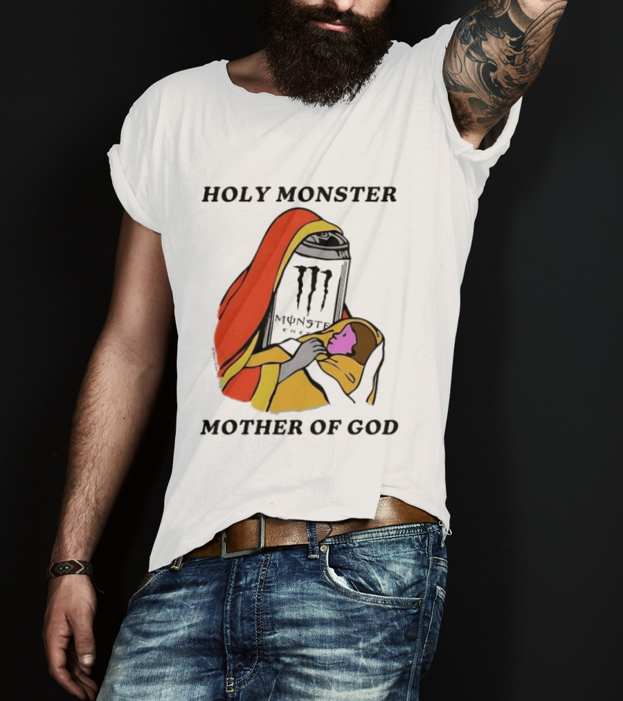 Holy Monster Mother Of God Energy Drink Can T-Shirt
