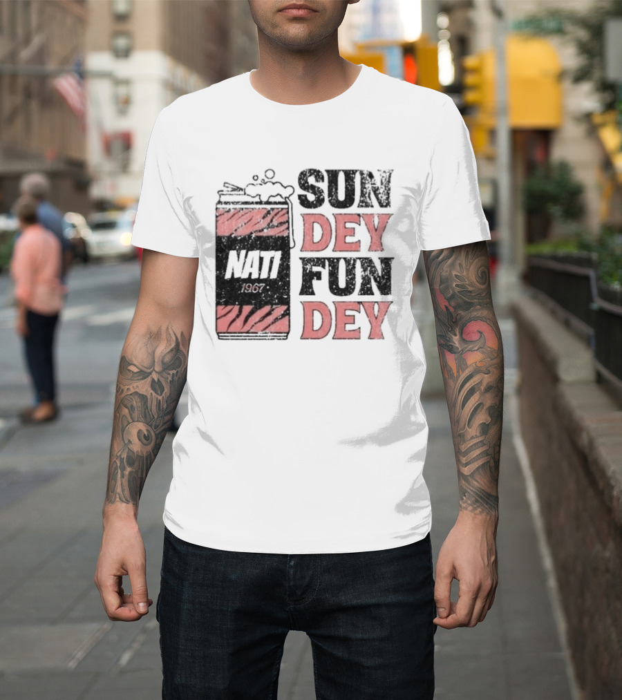 Nati Sunday Funday Cincinnati Bengals Tiger Stripes Football Fan Gear T-Shirt