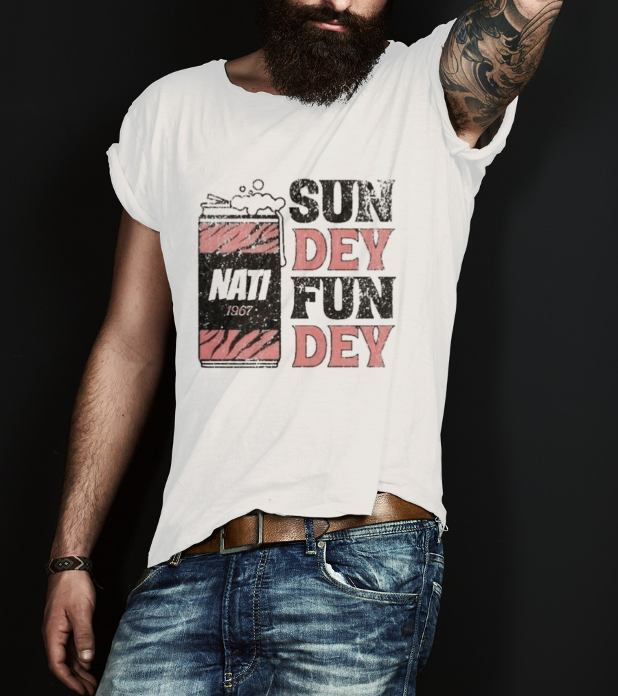 Nati Sunday Funday Cincinnati Bengals Tiger Stripes Football Fan Gear T-Shirt