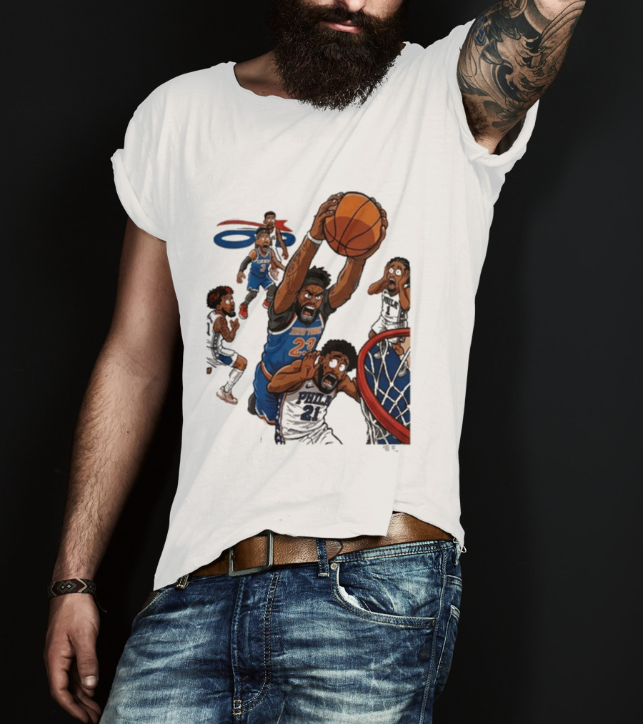 Josh Hart Monster Dunk New York Knicks Basketball Player Epic Slam T-Shirt