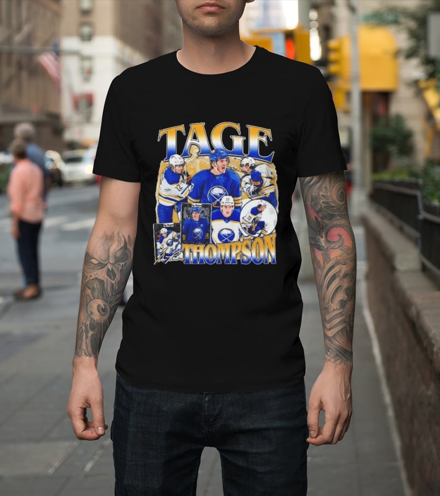 Tage Thompson Buffalo Sabres Hockey Collage T-Shirt