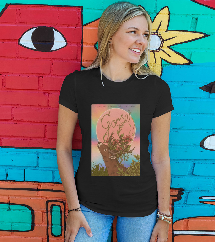 Goose Brussels BE La Madeleine May 25 2026 Deer With Blossoms T-Shirt