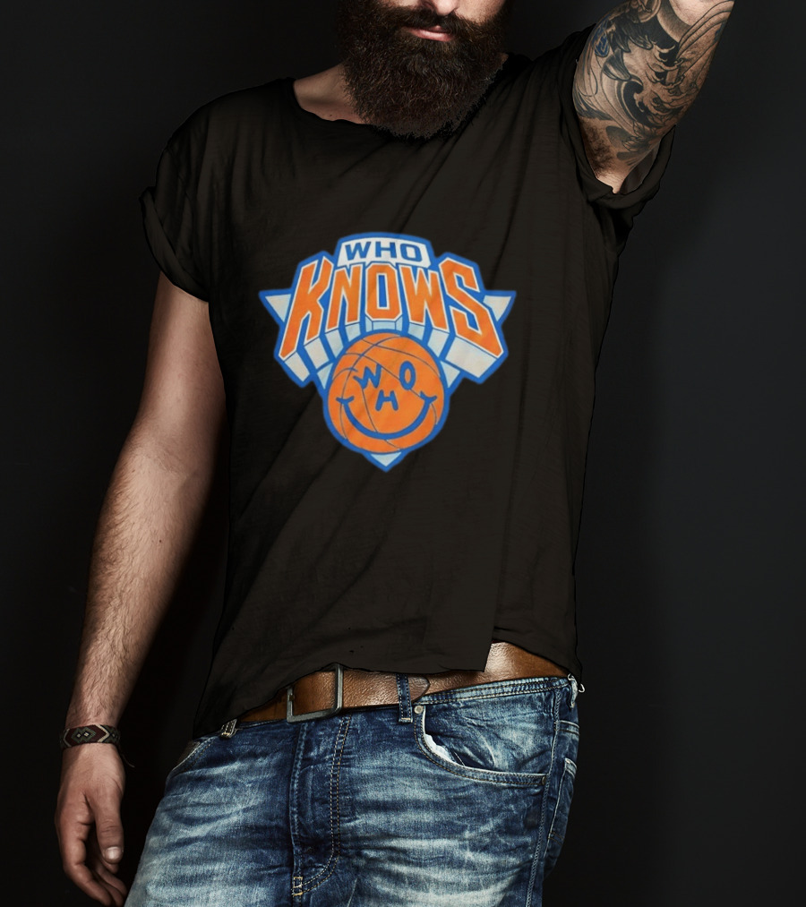 New York Knicks Who Knows Basketball Smiley Face T-Shirt