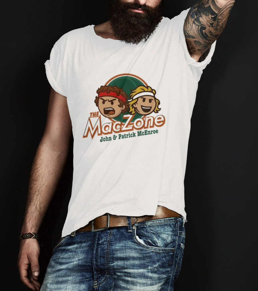 The MacZone John & Patrick McEnroe Cartoon Faces T-Shirt