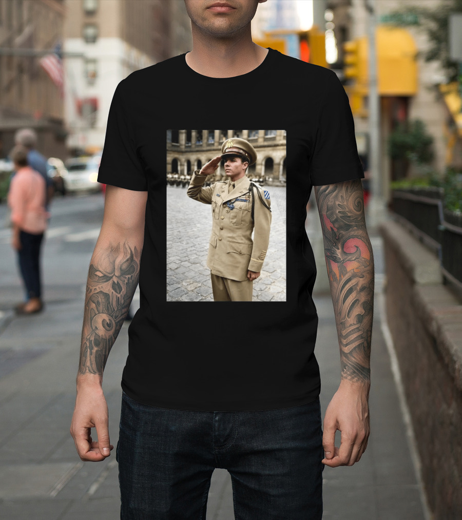 Audie Murphy The Boy Who Wouldn't Die May 28 1971 Plane Crash Hero 45 T-Shirt