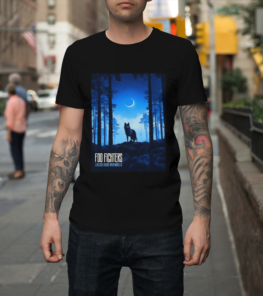 Foo Fighters 17 June 2026 Allianz Arena Munich Germany The Wolf T-Shirt