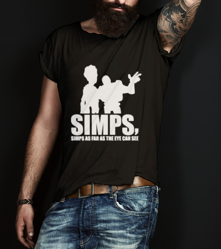 Simps Simps As Far As The Eye Can See Duo Silhouette Pop Culture Mashup T-Shirt