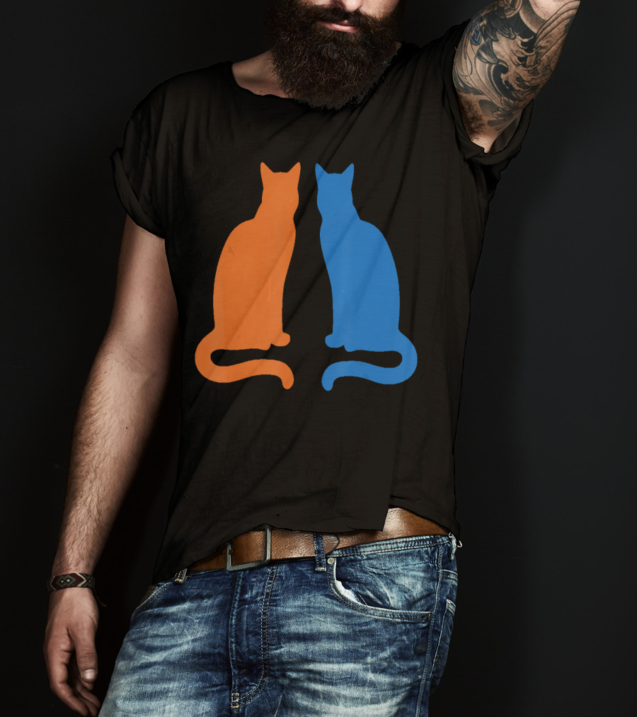 Surviving Cat Support Animals Silhouette Duo T-Shirt
