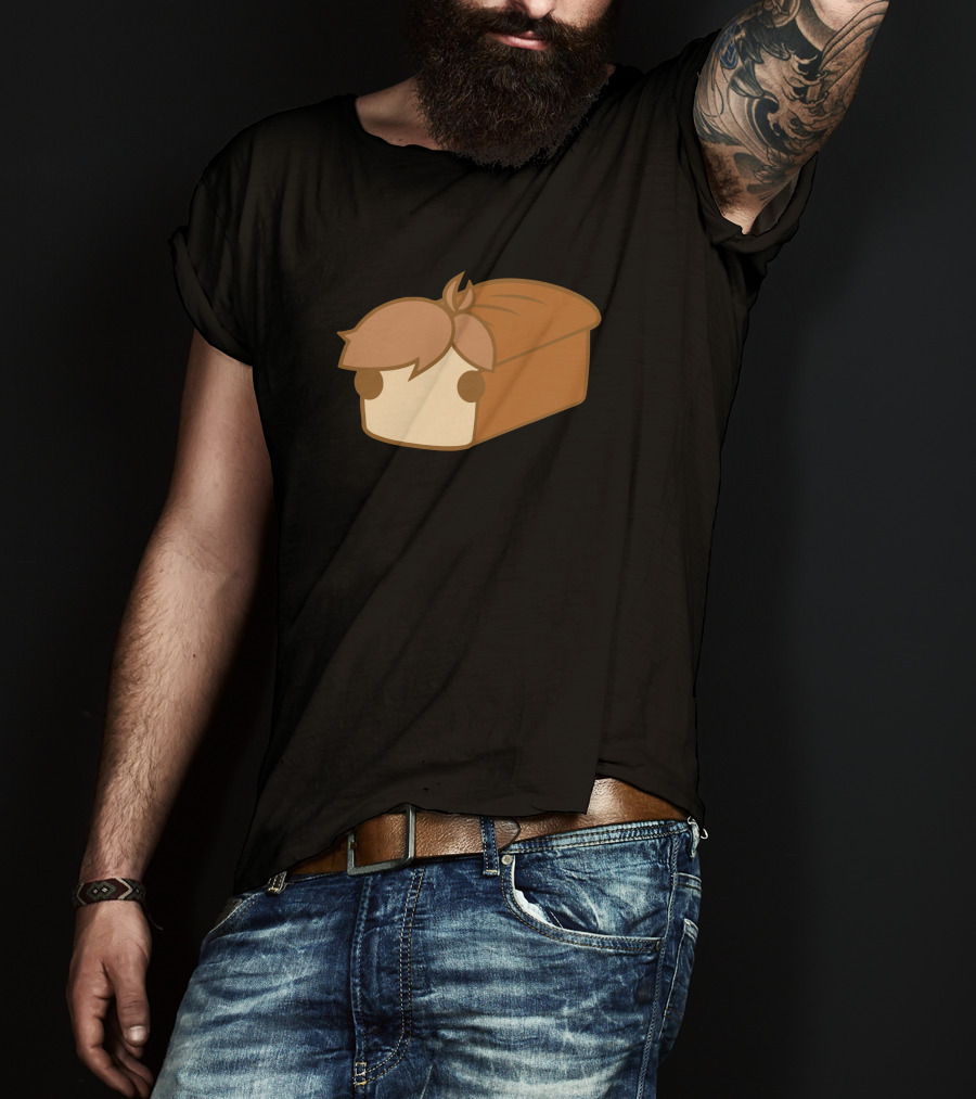 Loaf Bread With Hair Style Cartoon T-Shirt