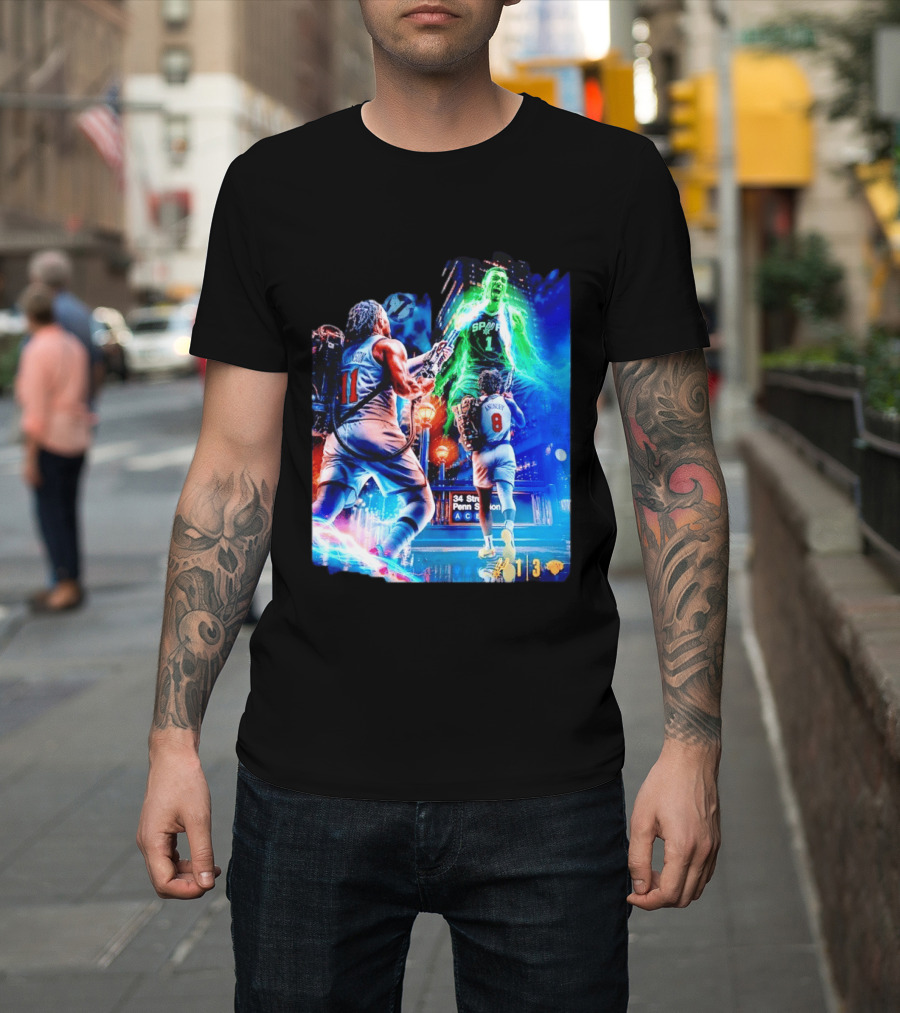 OG Anunoby 33 PTS 4 REB 7 3PM Knicks Comeback Vs Spurs At 34 Street Penn Station T-Shirt