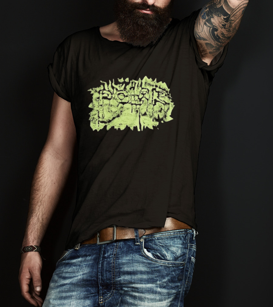 Polar Skate Co Wrinkle Lime Green Distressed T-Shirt