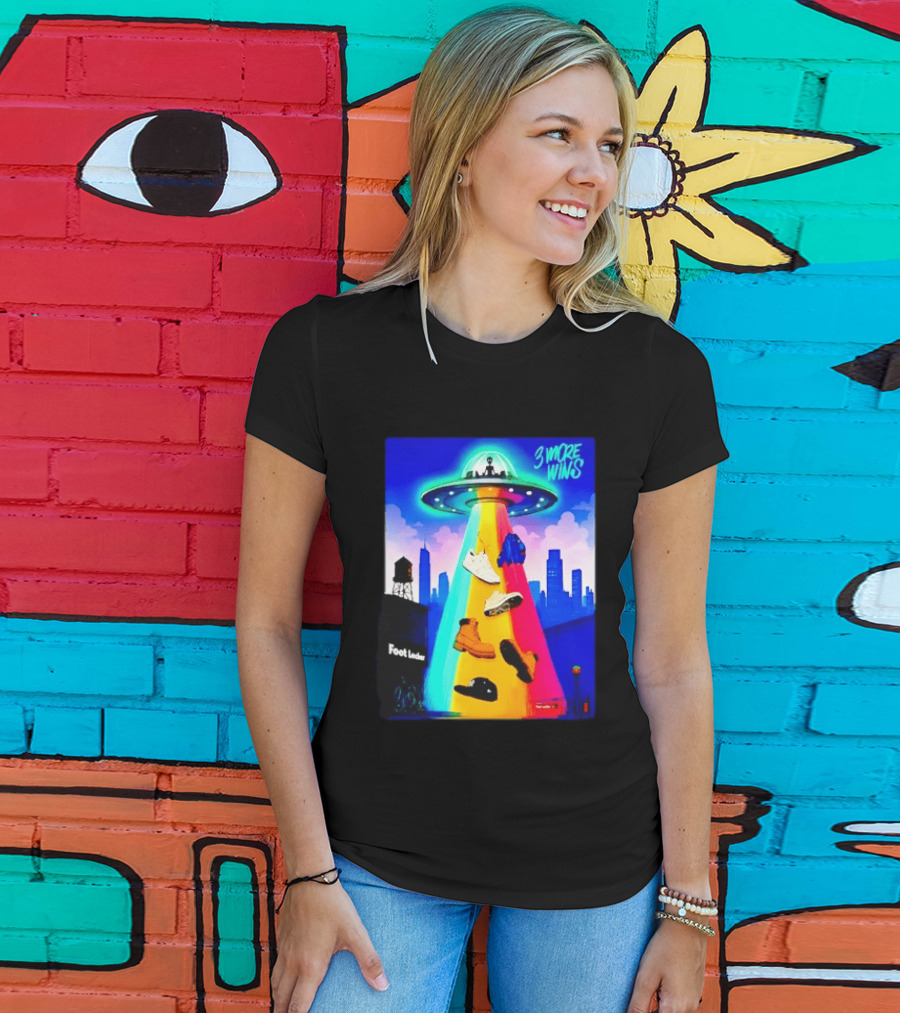 San Antonio Spurs Victor Wembanyama 3 More Wins UFO Abduction Foot Locker T-Shirt