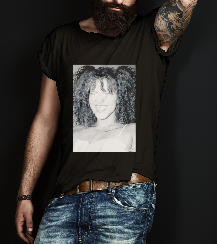 AEW Willow Nightingale Smile Black And White T-Shirt