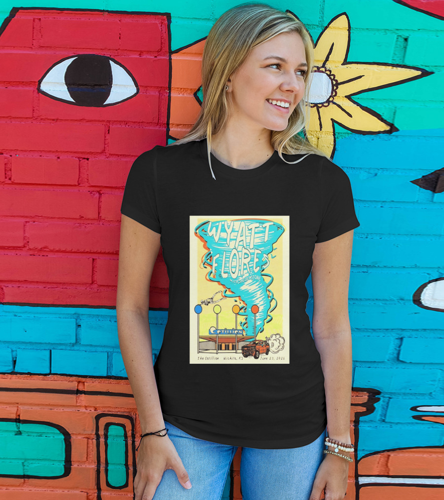 Wyatt Flores With Shelby Stone Tornado Concert June 23 2026 The Cotillion Wichita KS T-Shirt