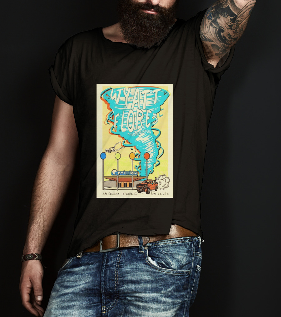 Wyatt Flores With Shelby Stone Tornado Concert June 23 2026 The Cotillion Wichita KS T-Shirt