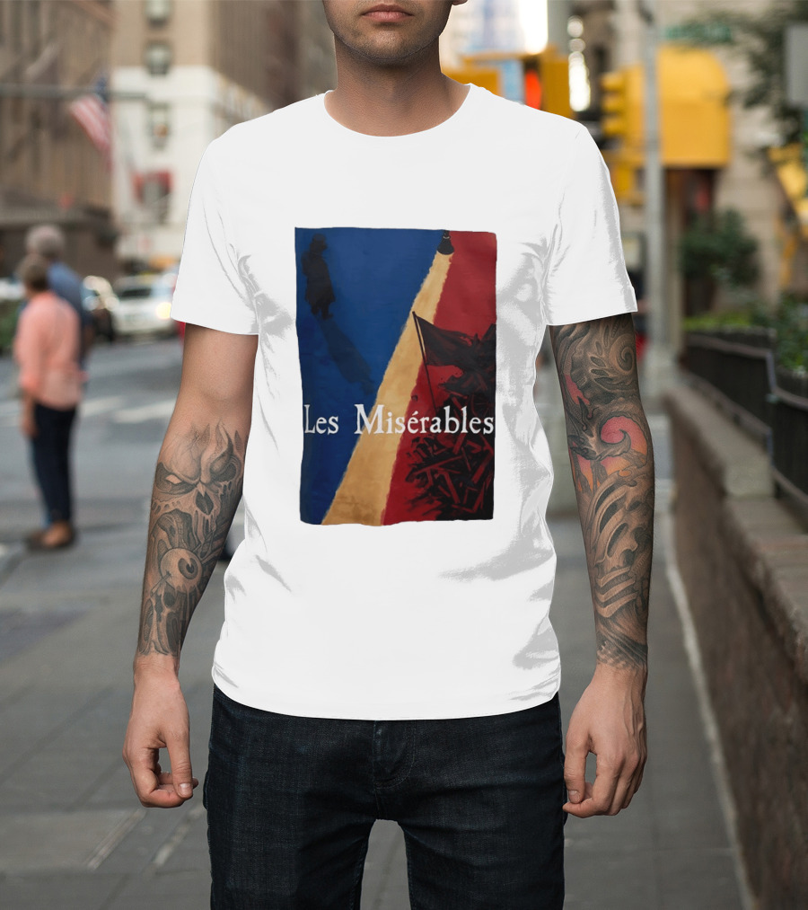 Les Misérables Barricade Tricolor Shadow And Flag Scenery T-Shirt