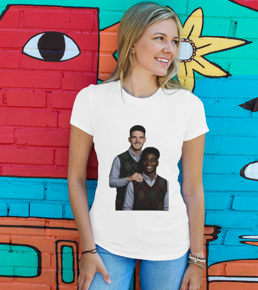 Saka Declan Rice Step Brother Arsenal FC Football Duo T-Shirt