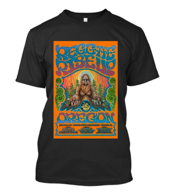 Reggae Rise Up Oregon June 12 14 2026 Deschutes County Fairgrounds Redmond OR Rebelution SOJA Iration Stick Figure Concert T-Shirt