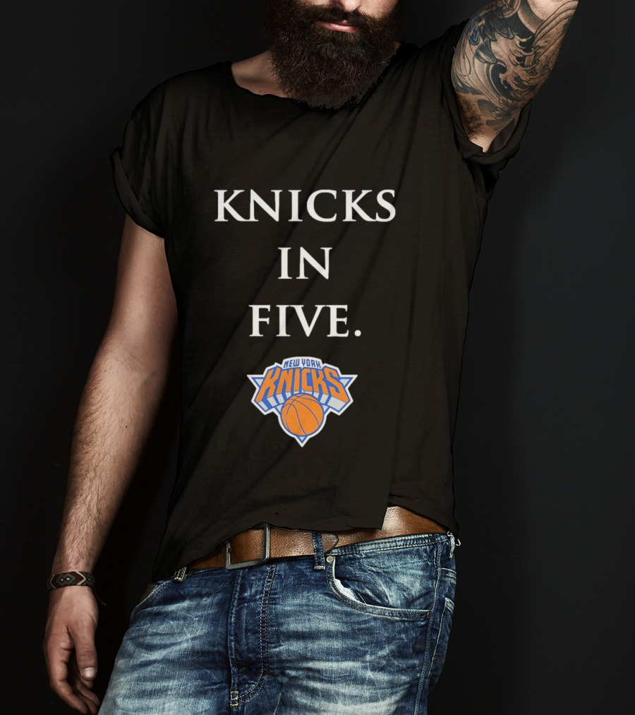 Knicks In Five New York Basketball Playoffs Victory Prediction T-Shirt