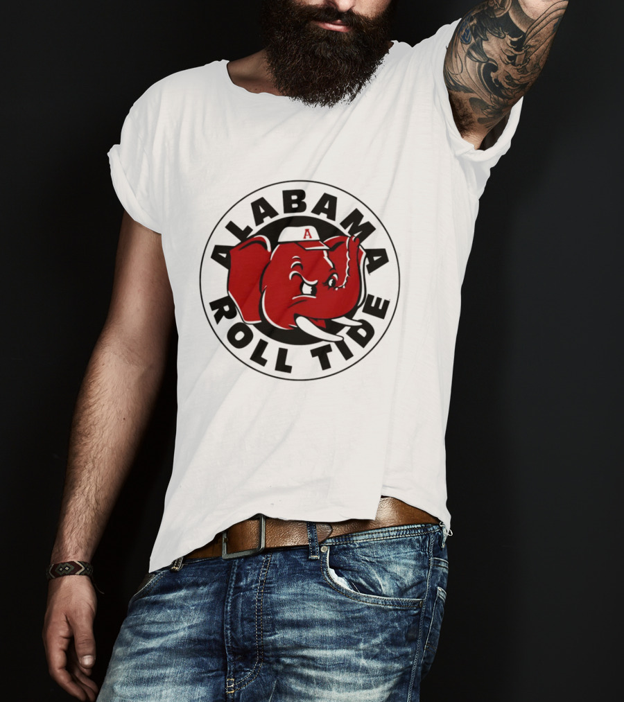 Alabama Crimson Tide Roll Tide Baseball Elephant T-Shirt