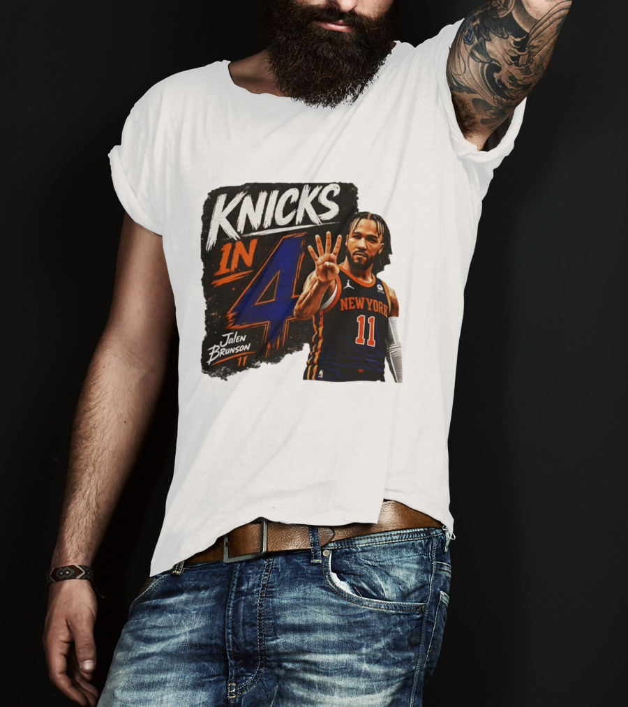 Knicks In 4 Jalen Brunson 11 New York T-Shirt