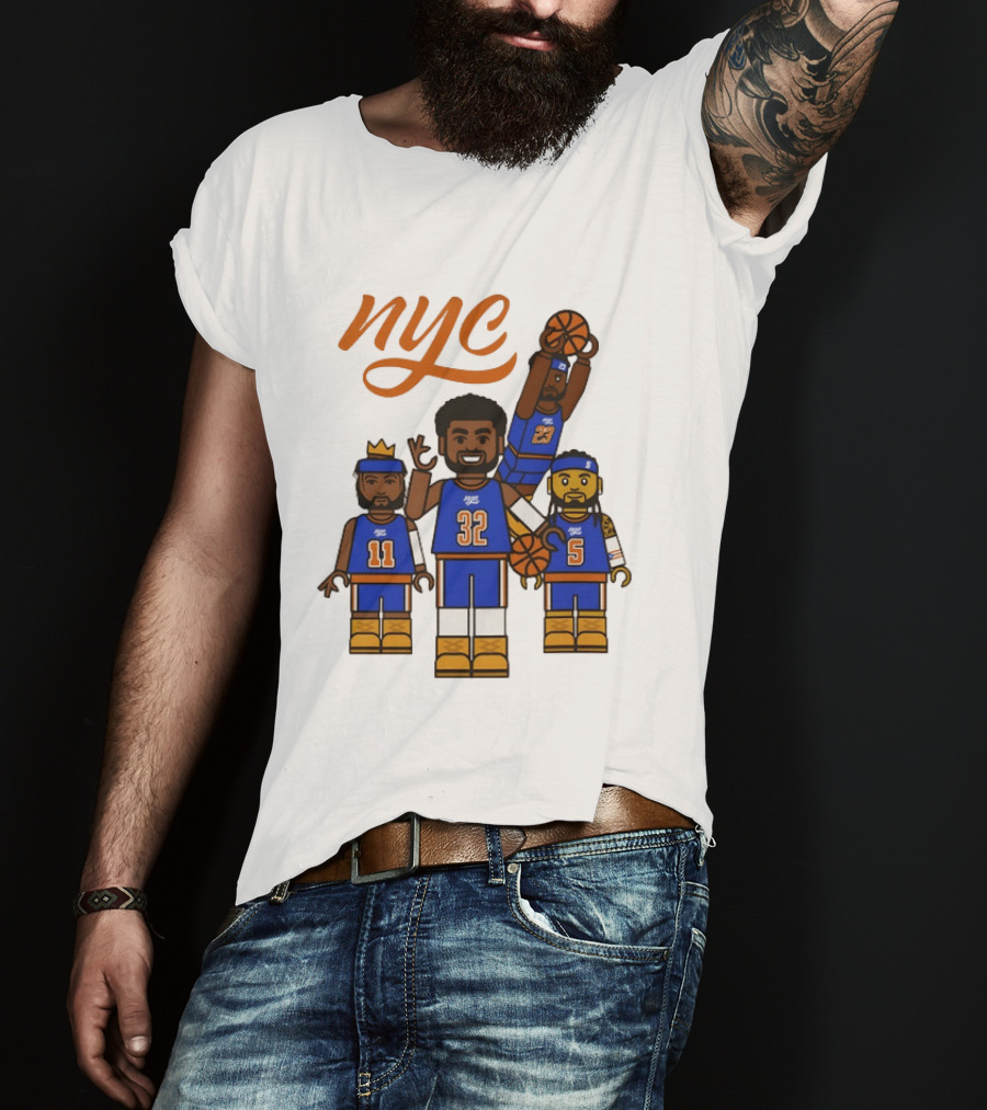 LEGO NYC Basketball Karl Anthony Towns Jalen Brunson Mitchell Robinson New York Knicks NBA 2026 T-Shirt