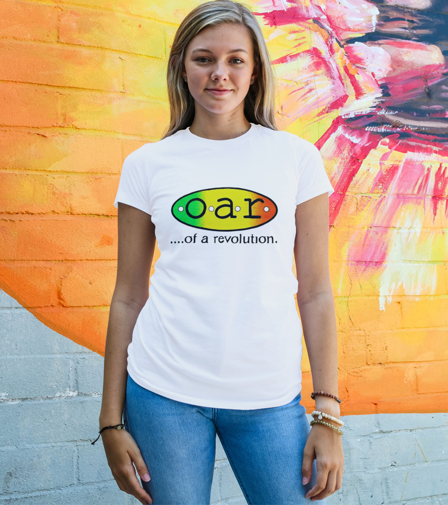 OAR Of A Revolution Gradient Oval Colorful T-Shirt