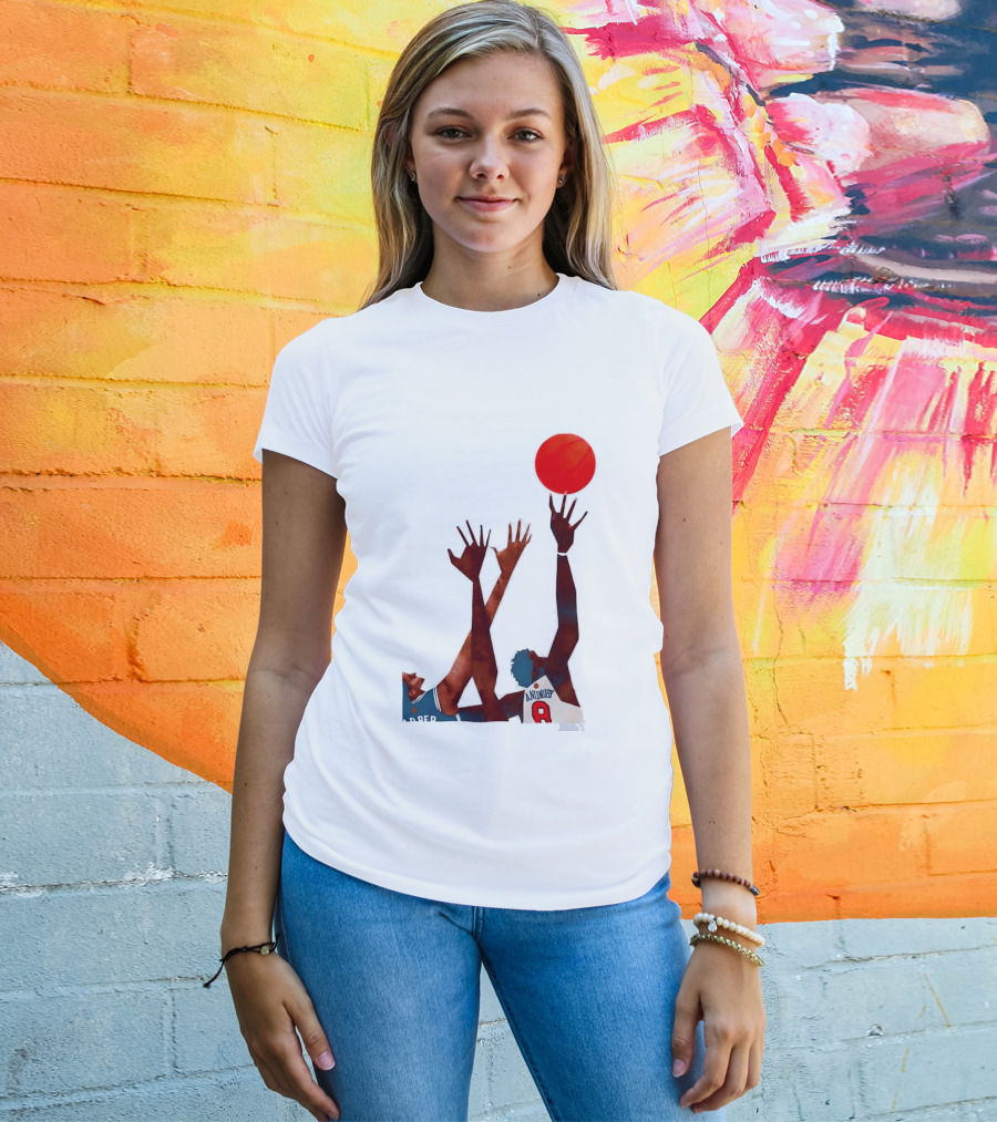 OG Anunoby Basketball Reaching Action Harper White T-Shirt