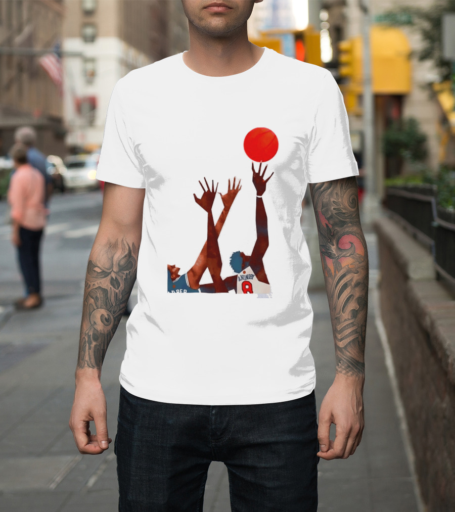 OG Anunoby Basketball Reaching Action Harper White T-Shirt