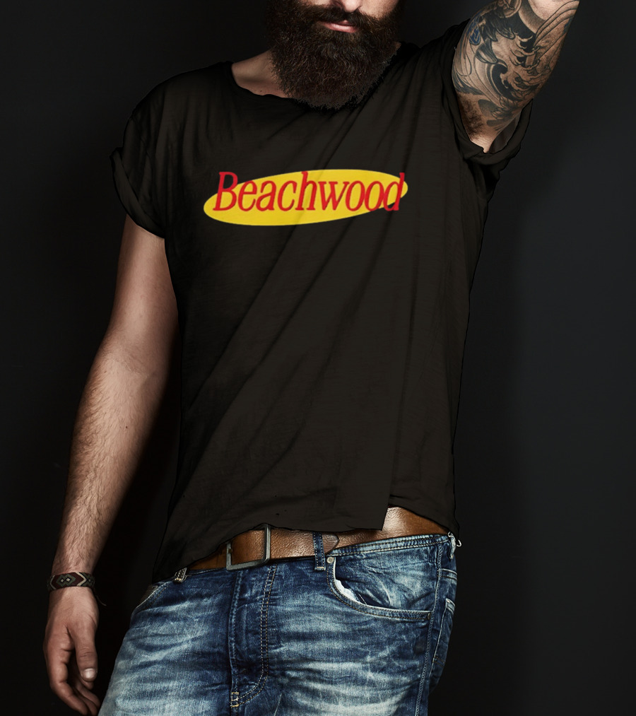 Beachwood Seinfeld Yellow Oval Red T-Shirt