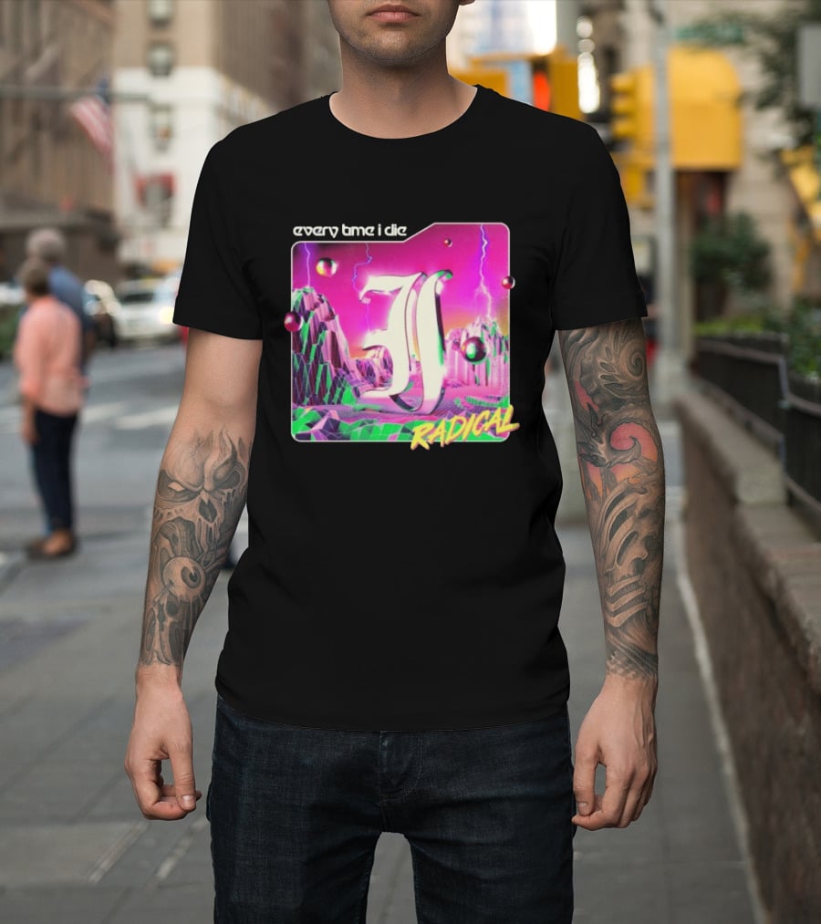 Epitaph Records Every Time I Die Radical Neon 3D Mountains T-Shirt
