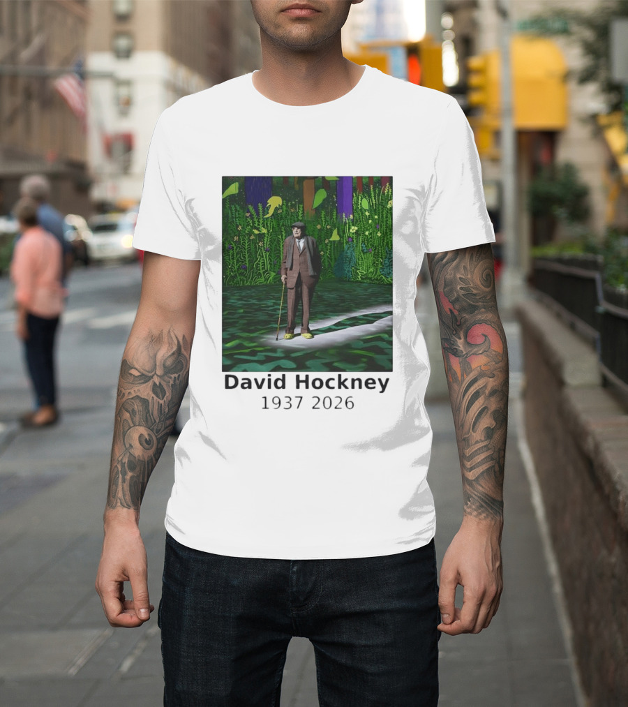 David Hockney 1937 2026 Colorful Garden Painting Memorial T-Shirt